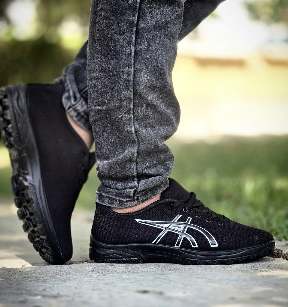 بمب تخفیف  این هفته کفش کتونی اسپرت مردانه مدل اسیکس رنگ مشکی فوق العاده راحت و زیره سبک با ارسال رایگان