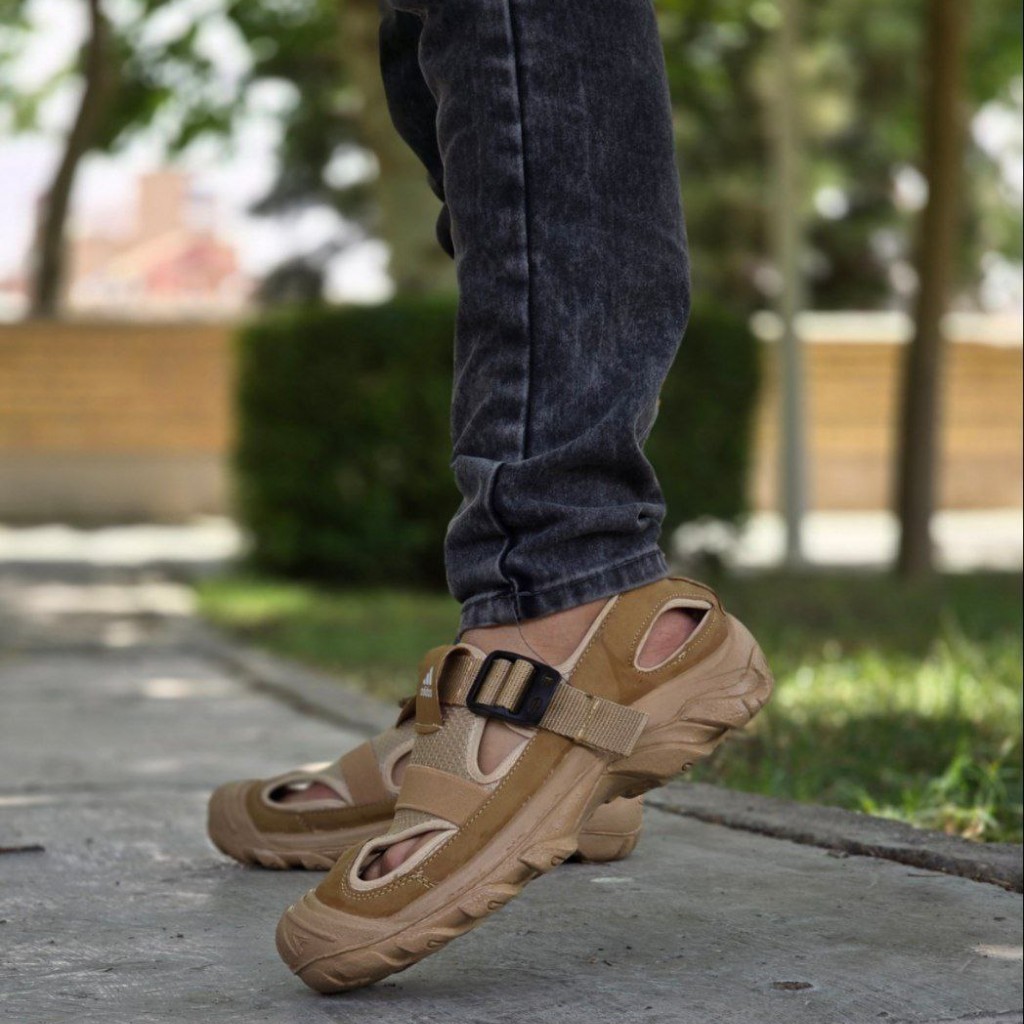 حرااااج هیجان انگیز کفش تابستانه مردانه جذاب و ساده  رنگ کرم زیتونی  با ارسال رایگان