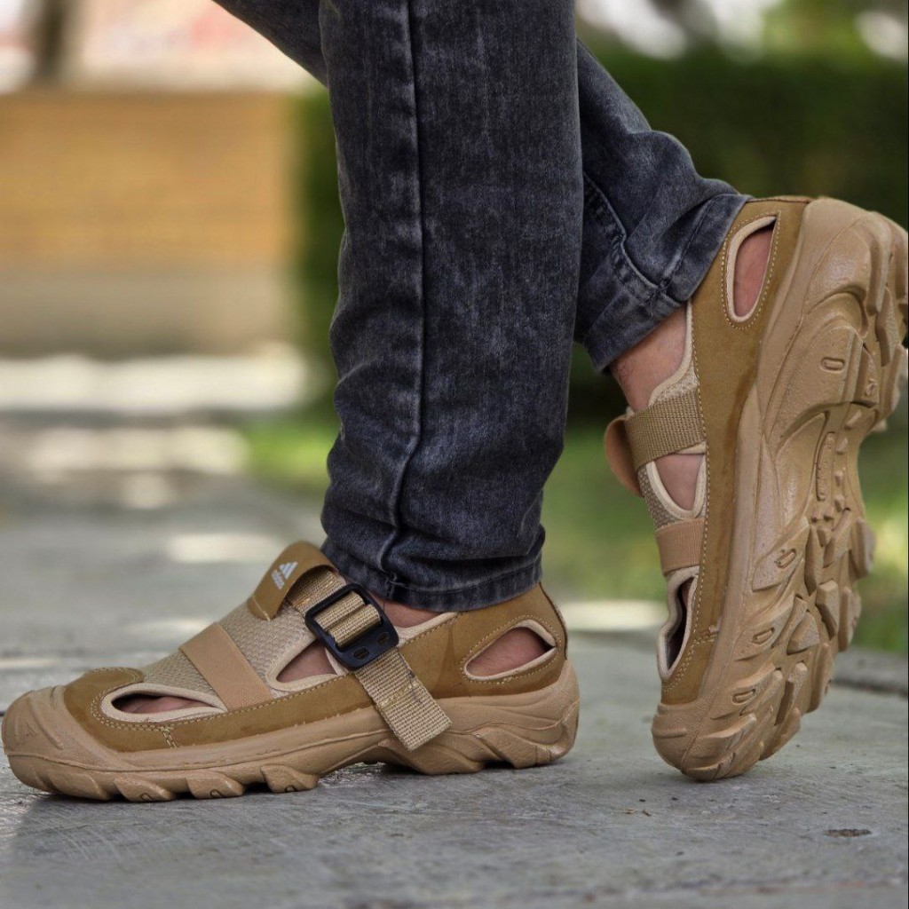 حرااااج هیجان انگیز کفش تابستانه مردانه جذاب و ساده  رنگ کرم زیتونی  با ارسال رایگان