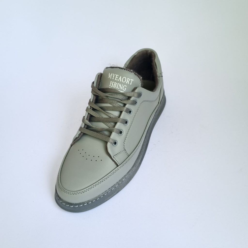 فروش استثنایی کفش اسپرت  مردانه مدل ونس راحت و جذاب رنگ طوسی زیره سفید باارسال رایگان