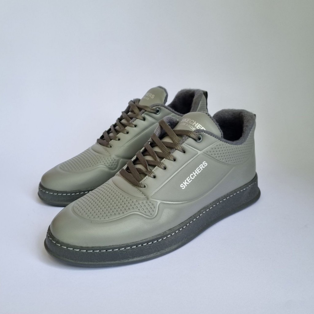 تخفیف شگفت انگیز کفش اسپرت مردانه مدل اسکیچرز  خاص و بادوام رنگ طوسی تمام عالی