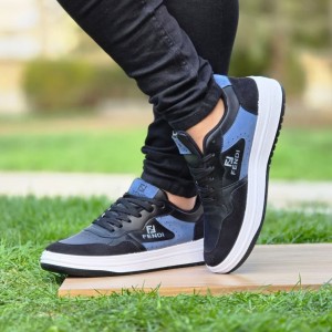 تخفیف آخر هفته کفش کتونی  اسپرت پسرانه مردانه مدل فندی  جدید و پر فروش رنگ مشکی آبی  با کد۵۲۳۶ با ارسال رایگان