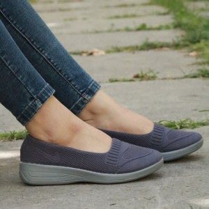 حراج استثنایی کفش طبی دست دوخت زنانه رنگ سرمه ای باکیفیت