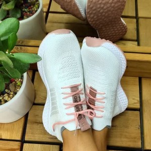 فروش عالی کفش اسپرت و پیاده روی  زنانه جورابی مدل اسکیچرز مشکی صورتی زیبا باارسال رایگان کد 5052