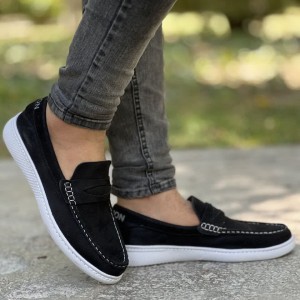 حراج  ویژه کفش کالج مردانه پسرانه بی نظیر و پرطرفدار رنگ مشکی زیره سفید باارسال رایگان کد5025