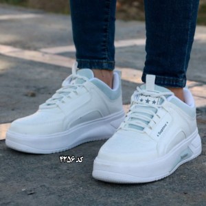 فروش بادوام کفش اسپرت  زنانه  دخترانه مدل suptme پرفروش و ارزان رنگ سفید آبی باارسال رایگان کد 5049