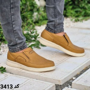 تخفیف با کیفیت و ارزان کفش مجلسی و طبی مردانه پسرانه  خفن و جذاب رنگ خردلی  باارسال رایگان کد 5027