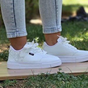 فروش جذاب کفش کتونی اسپرت دخترانه زنانه مدل زارا zara شیک و خاص رنگ سفید