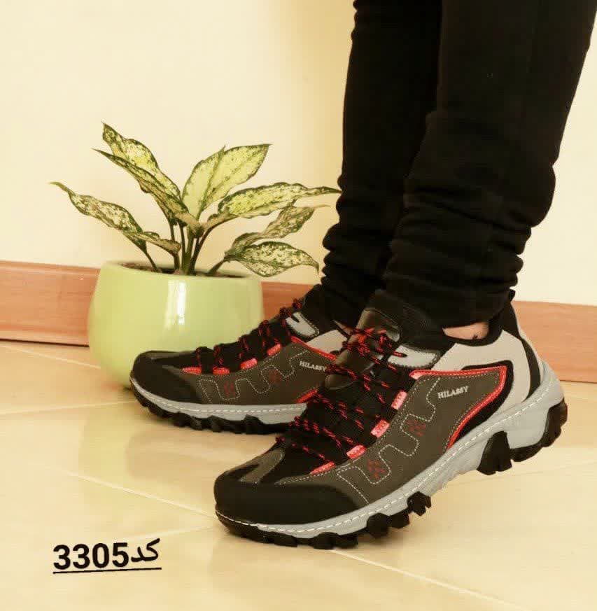 فروش ویژه کفش اسپرت مردانه پسرانه هیلاسی رنگ طوسی قرمز بی نظیر