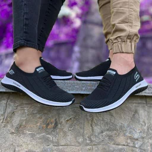 حراج  بزرگ کفش اسپرت و پیاده روی  زنانه مدل اسکیچرز مشکی کد 4044 با ارسال رایگان