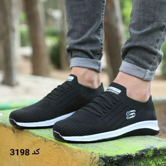 حراج  بزرگ کفش اسپرت و پیاده روی  زنانه مدل اسکیچرز مشکی کد 4044 با ارسال رایگان