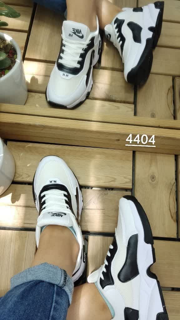 کفش اسپرت دخترانه مدل نایک طبی یه کار شیک  رویه خارجی  مناسب باشگاه سفید مشکی ارسال رایگان کد4404