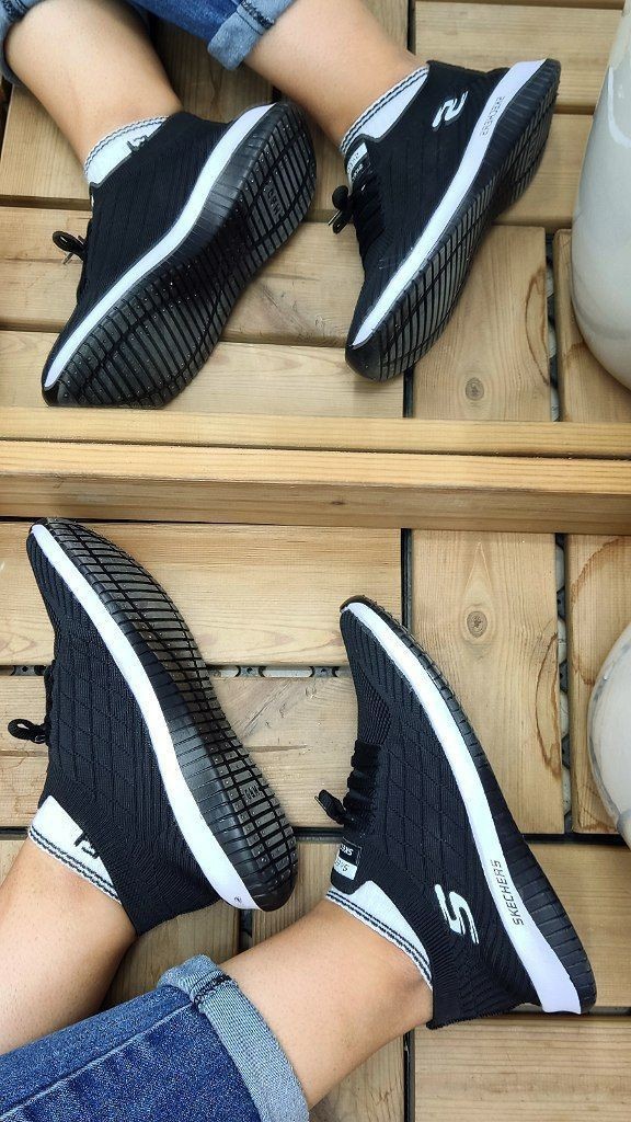 حراج  بزرگ کفش اسپرت و پیاده روی  زنانه مدل اسکیچرز مشکی کد 4044 با ارسال رایگان