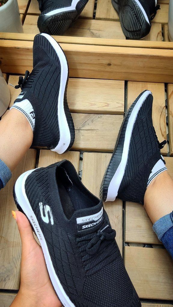 حراج  بزرگ کفش اسپرت و پیاده روی  زنانه مدل اسکیچرز مشکی کد 4044 با ارسال رایگان