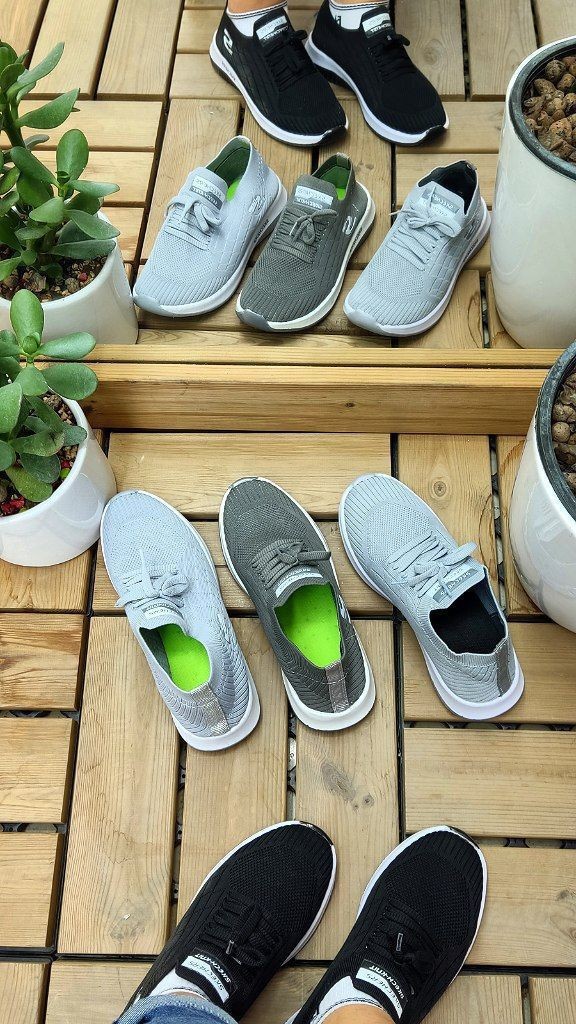 حراج  بزرگ کفش اسپرت و پیاده روی  زنانه مدل اسکیچرز مشکی کد 4044 با ارسال رایگان