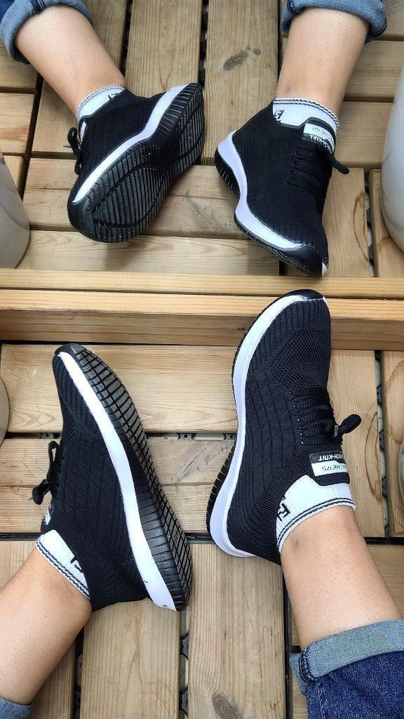 حراج  بزرگ کفش اسپرت و پیاده روی  زنانه مدل اسکیچرز مشکی کد 4044 با ارسال رایگان