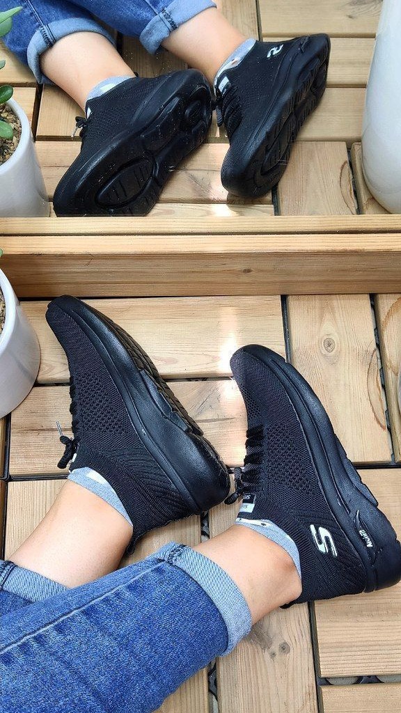 فروش فوق العاده این هفته کفش اسپرت و پیاده روی  زنانه دخترانه مدل اسکیچرز سفید تمام   کد 4475با ارسال رایگان