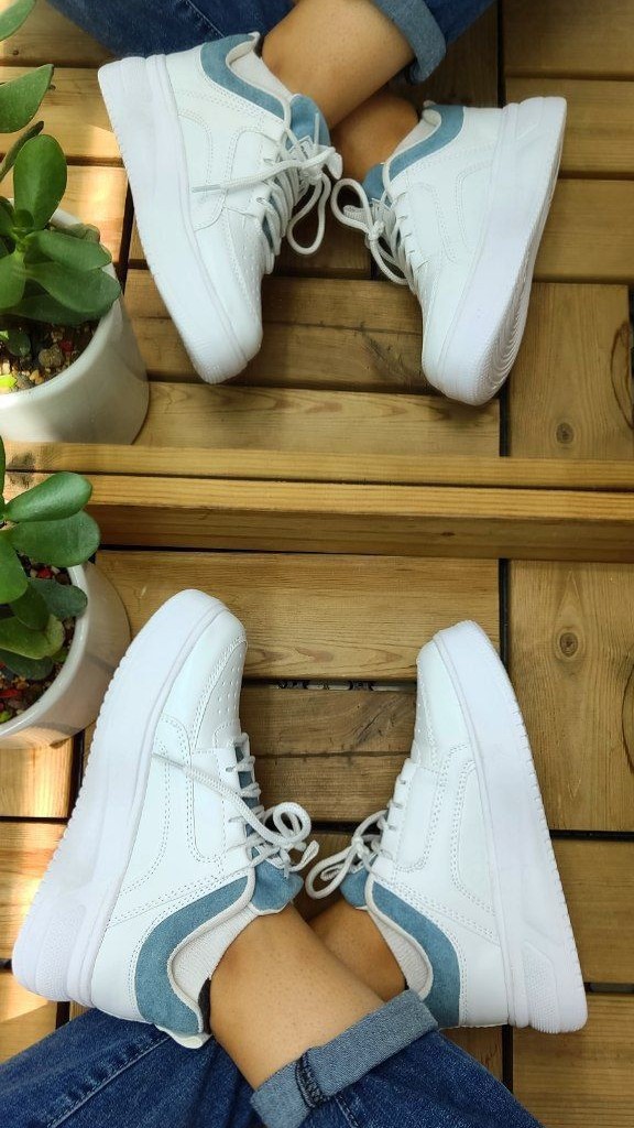 حراج استثنایی کتونی  اسپرت دخترانه  زنانه مدل جدید ونس  رنگ سفیدابی با ارسال رایگان  کد4256