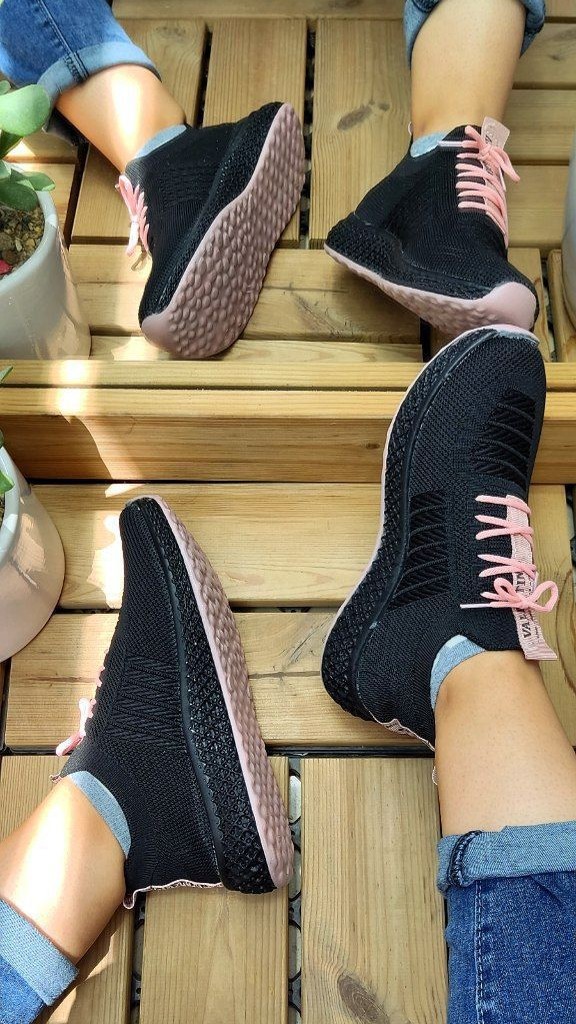 حراج  بزرگ کفش اسپرت و پیاده روی  زنانه جورابی مدل FASHION سفید صورتی کد4345با ارسال رایگان