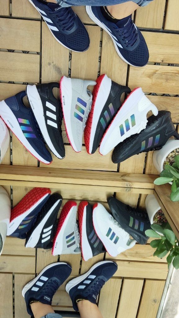 حراج استثنایی کتونی  اسپرت دخترانه  زنانه مدل آدیداس سفید قرمز کد 4530ارسال رایگان