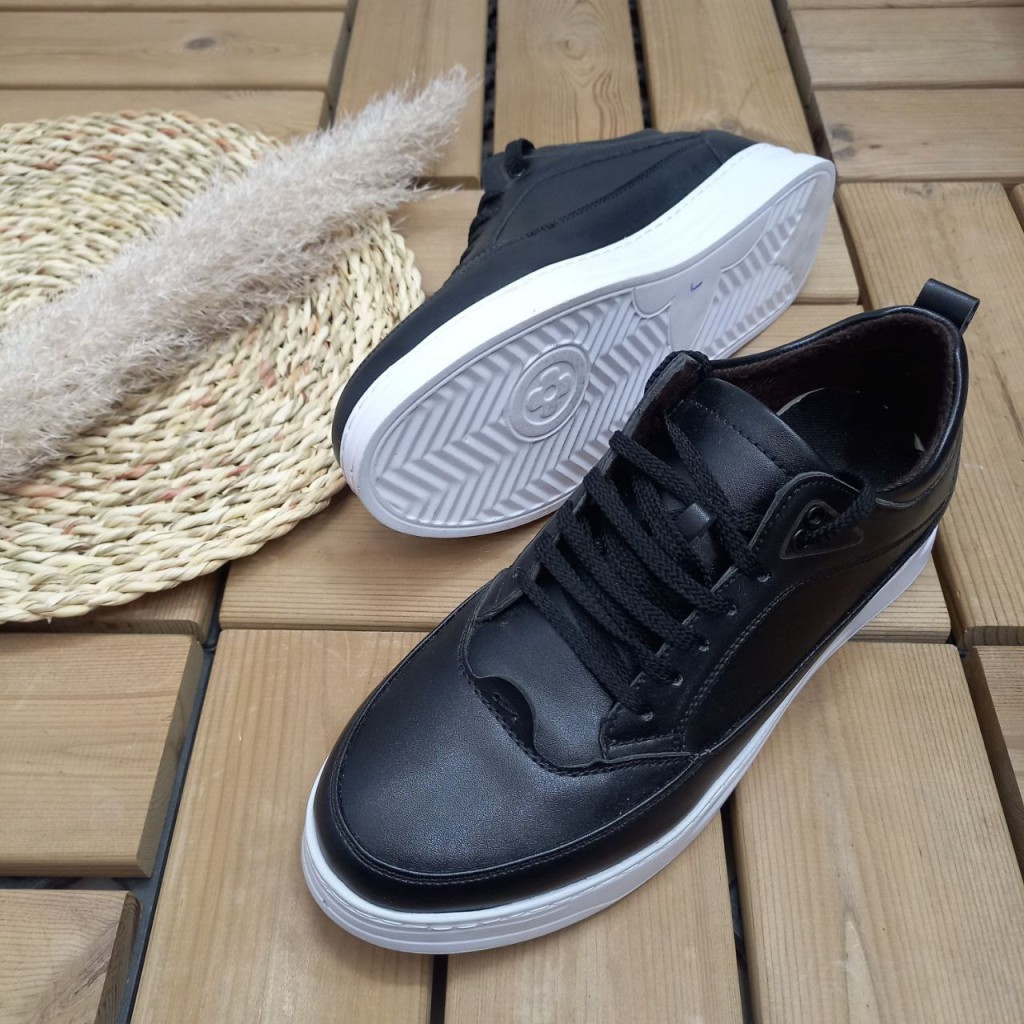 کفش فوق العاده اسپرت ونس شیک و بروز رویه چرم با کیفیت قهوه ای زیره سفید با ارسال رایگان 3488