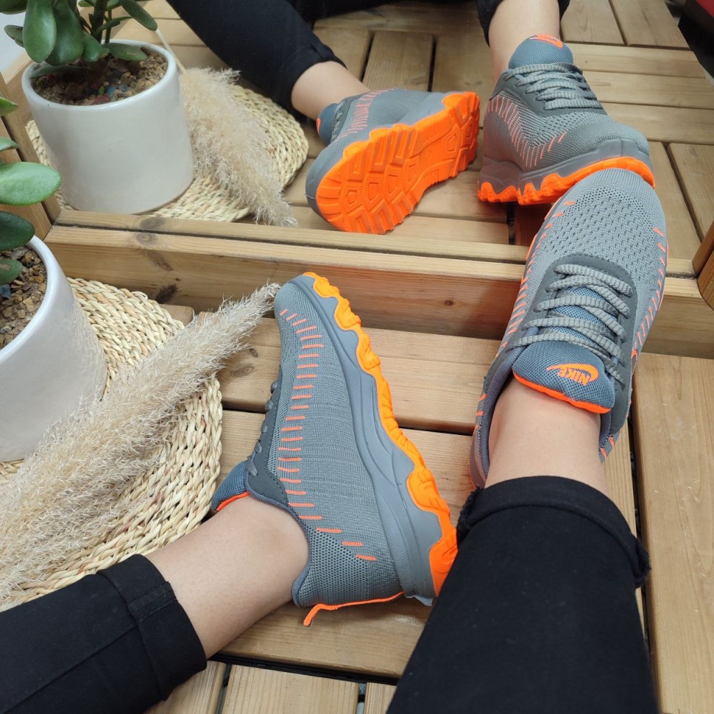 حررررراج ویژه کفش اسپرت دخترانه  مدل نایک با طراحی شیک طوسی گلبهی با ارسال رایگان 4294