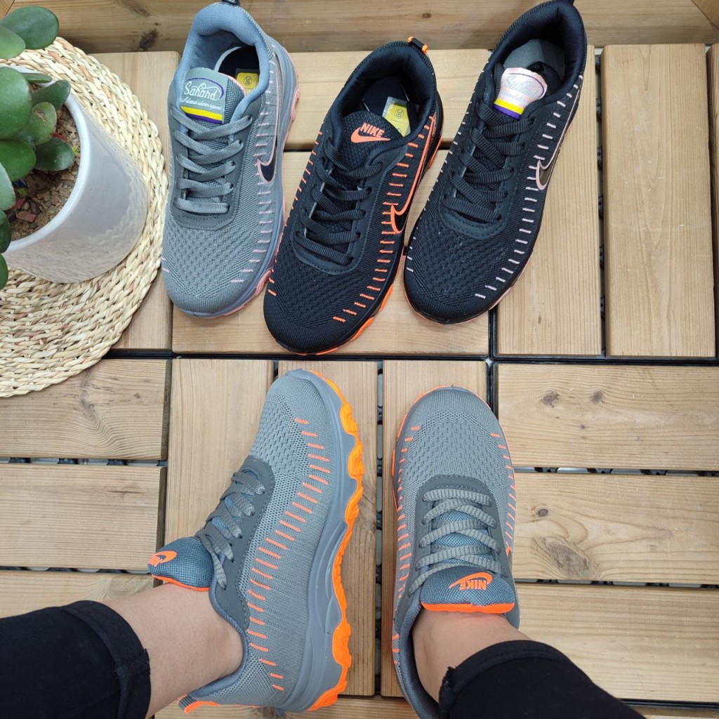 حررررراج ویژه کفش اسپرت دخترانه  مدل نایک با طراحی شیک طوسی گلبهی با ارسال رایگان 4294