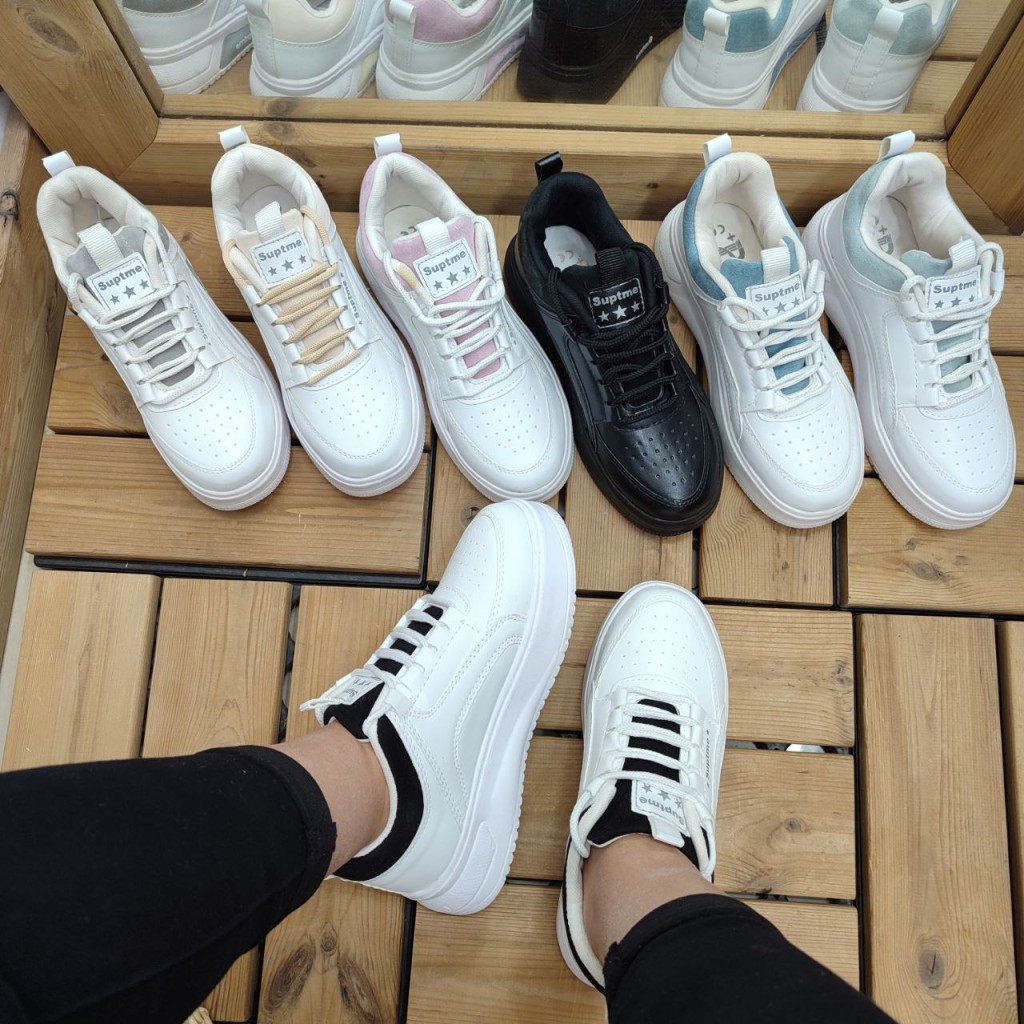 حراج استثنایی کتونی  دخترانه  زنانه مدل جدید ونس  رنگ سفیدگلبهی  با ارسال رایگان  کد4257