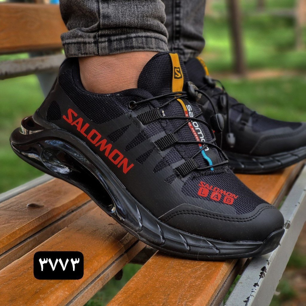 کفش اسپرت مردانه مدل سالامون زیره تونلی مشکی قرمز  با ارسال رایگان