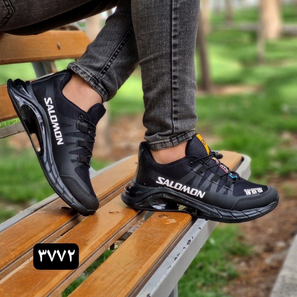 کفش اسپرت مردانه مدل سالامون زیره تونلی مشکی قرمز  با ارسال رایگان