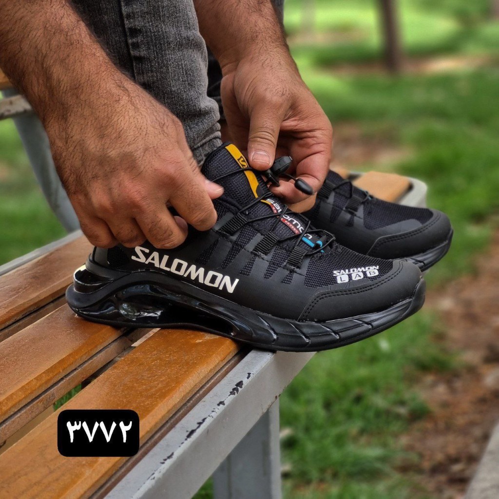 کفش اسپرت مردانه مدل سالامون زیره تونلی مشکی قرمز  با ارسال رایگان