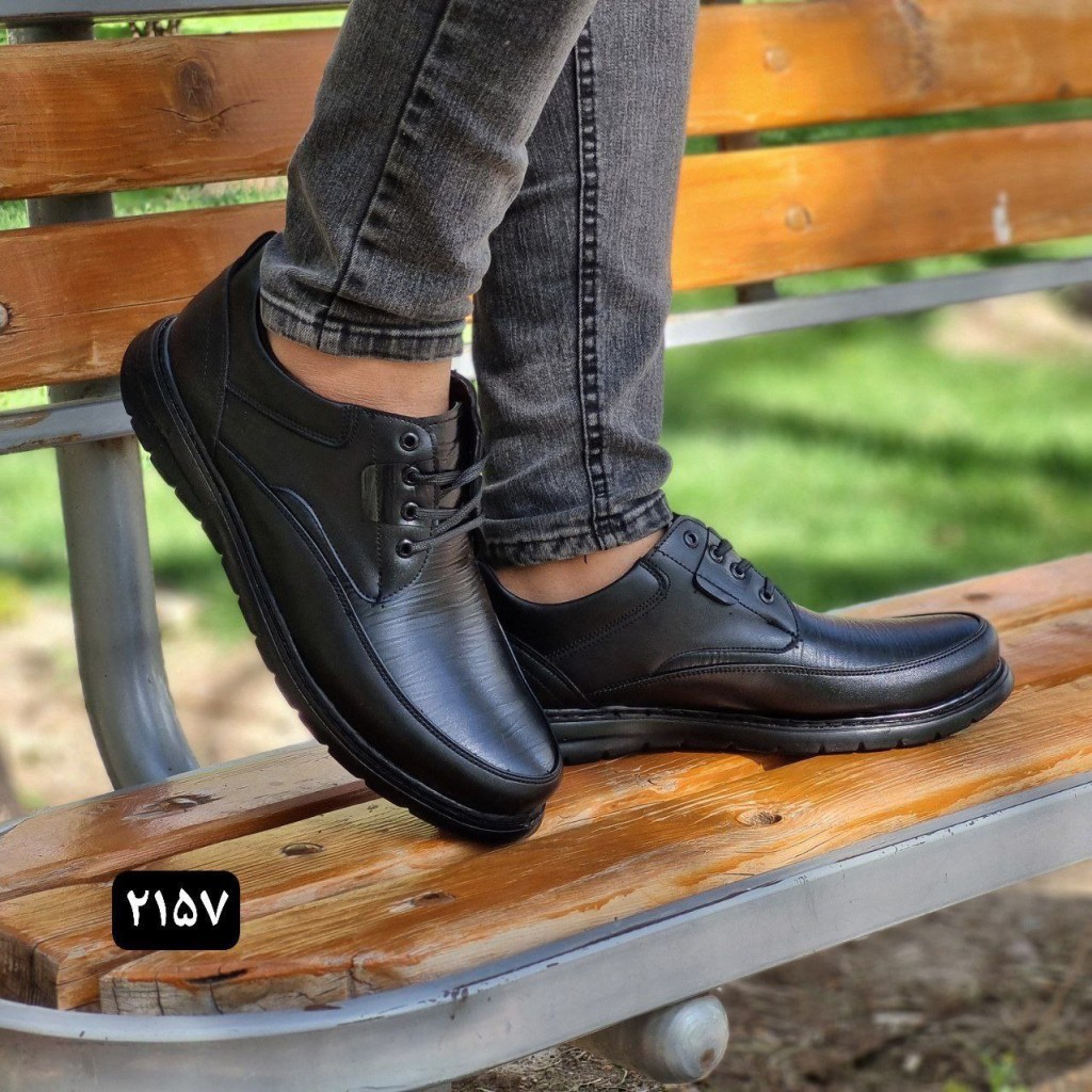 کفش طبی استاندارد اداری مجلسی مردانه مدل اکو مشکی با ارسال رایگان