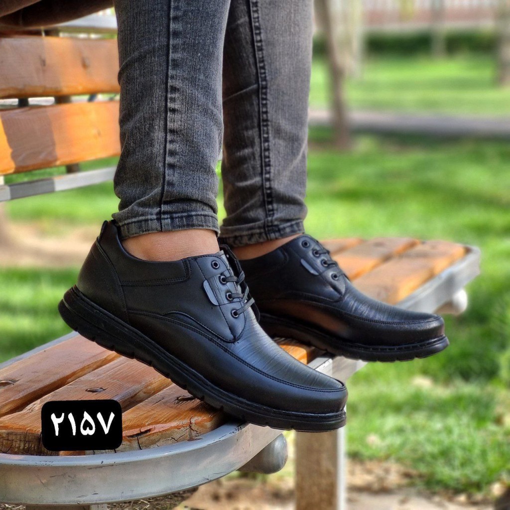 کفش طبی استاندارد اداری مجلسی مردانه مدل اکو مشکی با ارسال رایگان