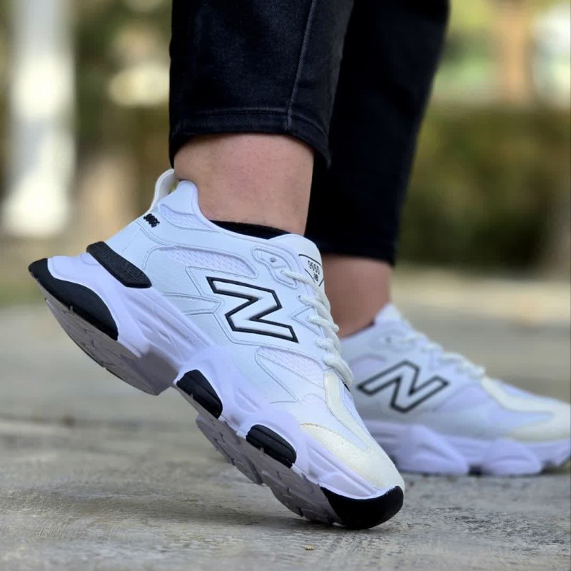 تخفیف ویژه کفش اسپرت دخترانه زنانه مدل نیوبالانس 9060 جذاب و جدید رنگ سفید مشکی با ارسال رایگان
