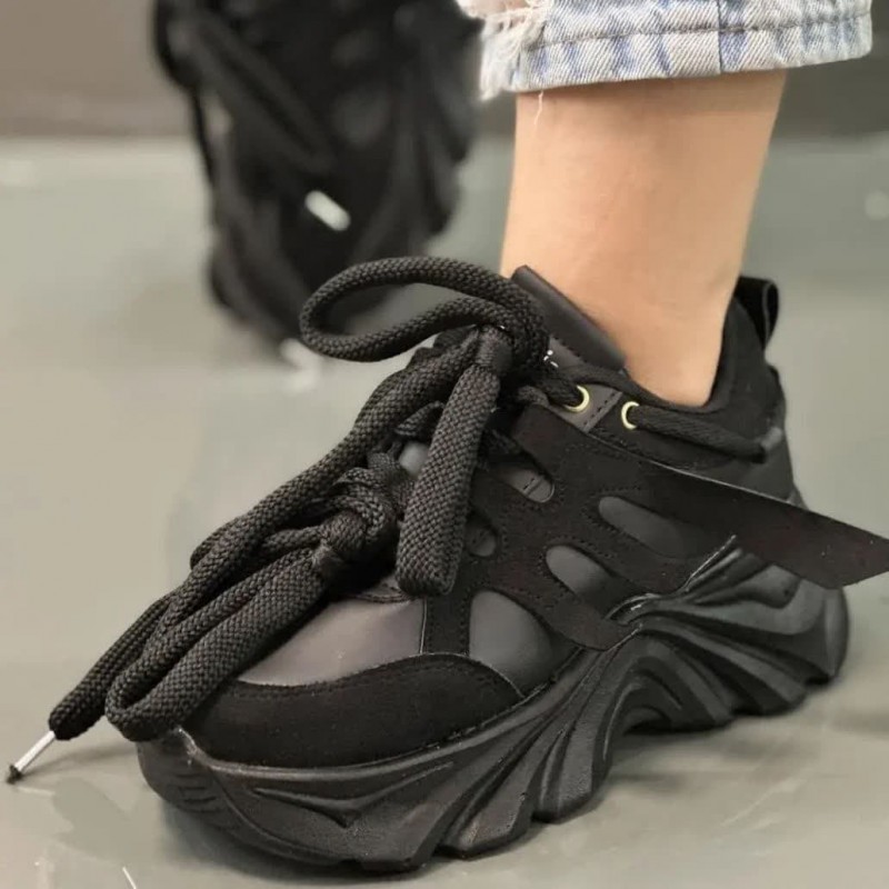 فروش ویژه کفش اسپرت دخترانه زنانه مدل یاموتا  خاص و فوق العاده رنگ مشکی  با ارسال رایگان