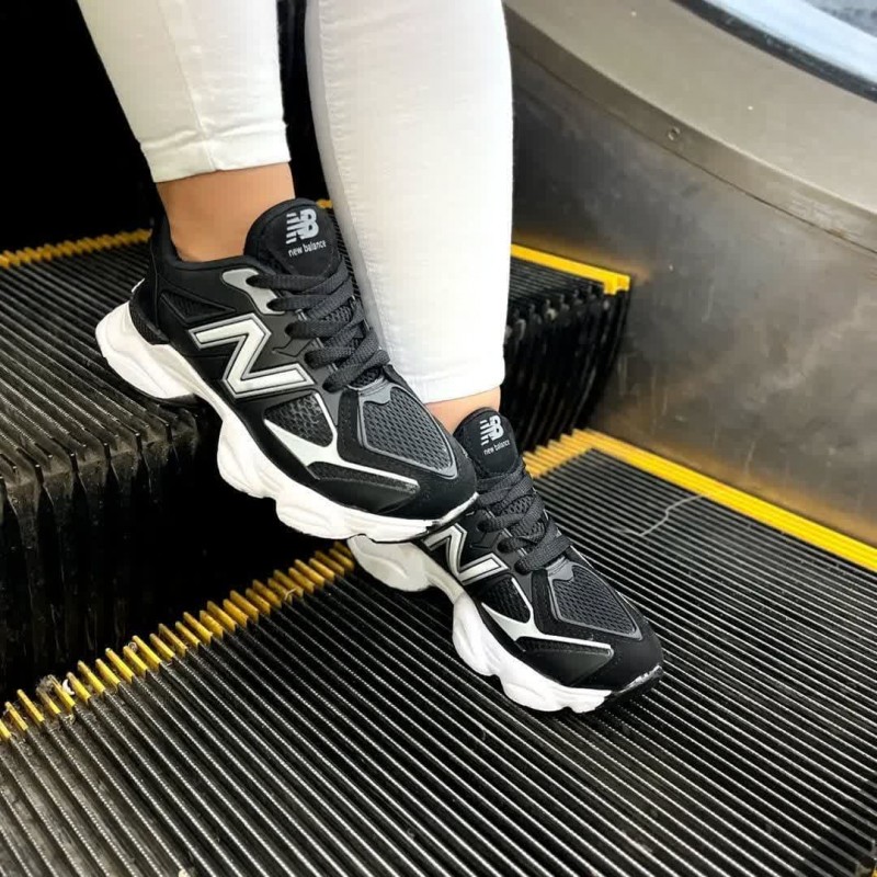 فروش کفش اسپرت دخترانه زنانه مدل نیوبالانس 9060 خاص و دلبر  رنگ مشکی سفید با ارسال رایگان