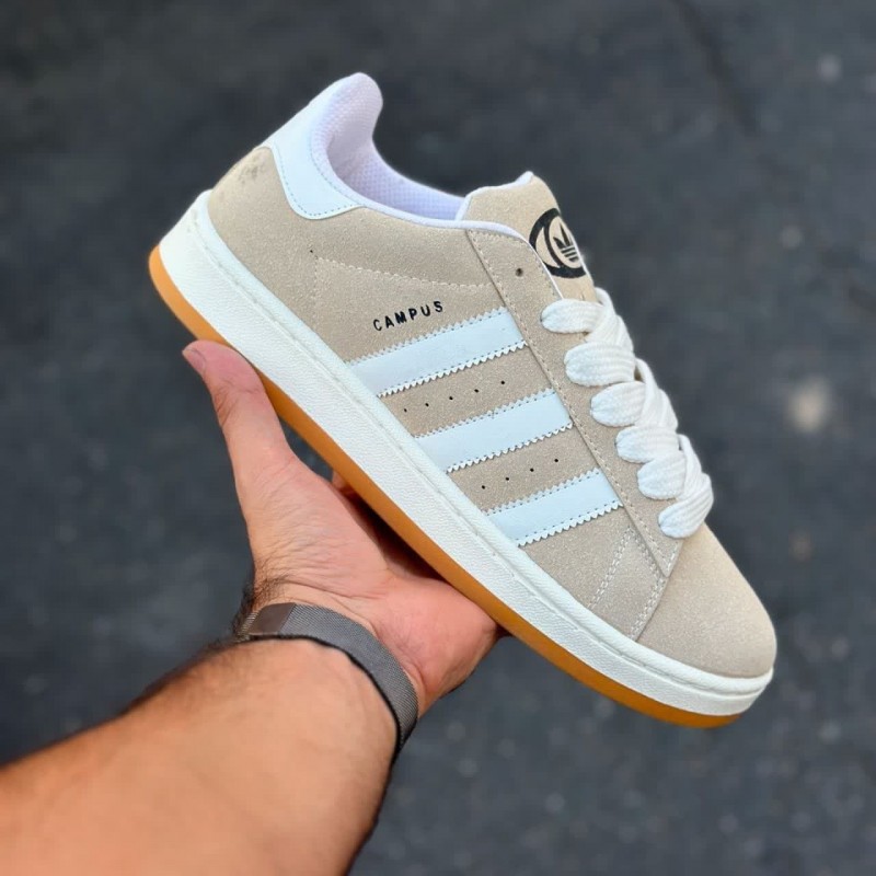 فروش خاص و جذاب کفش اسپرت ونس مردانه پسرانه مدل کامپوس campus  یه مدل جذاب و پرفروش رنگ کرم سفید با ارسال رایگان