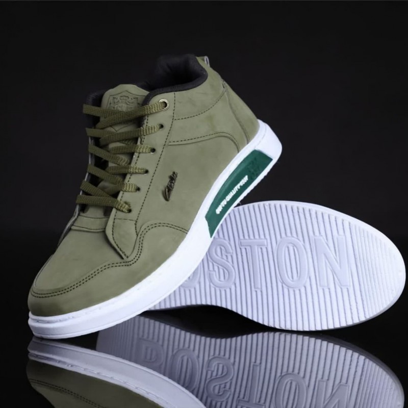 تخفیف پاییزه کفش نیم بوت مردانه و پسرانه یه مدل جدید و به روز رنگ سبز  با ارسال رایگان