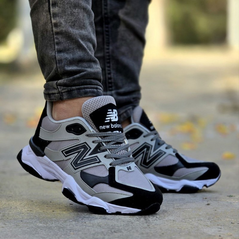 حراج باورنکردنی کفش کتونی اسپرت مردانه مدل نیوبالانس رنگ طوسی مشکی یه کار درجه یک و شیک با ارسال رایگان