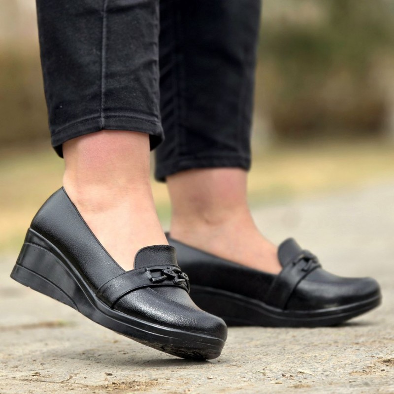 حراج ویژه کفش طبی راحتی اداری زنانه باکیفیت خاص رنگ مشکی باارسال رایگان