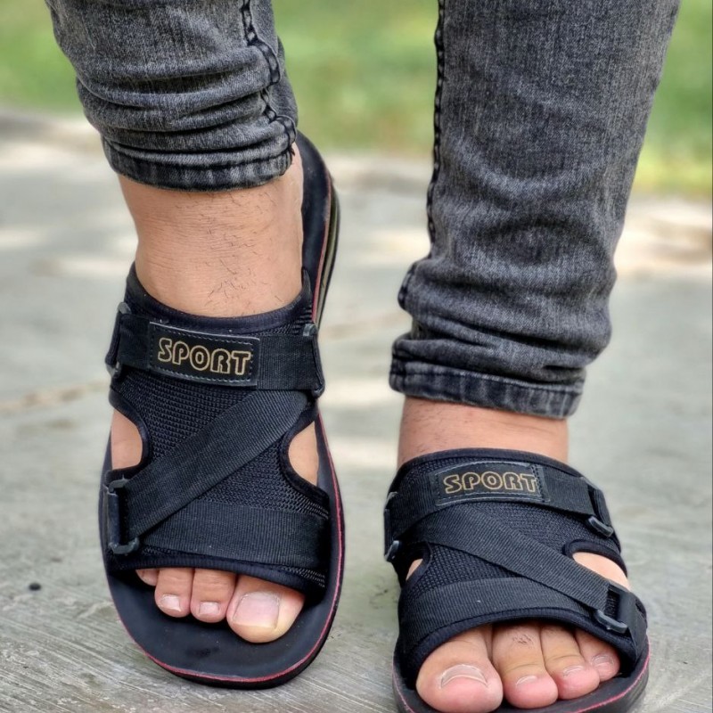 حراج ویژه  دمپایی صندل  مردانه  طبی و راحت رنگ مشکی خاص با ارسال رایگان