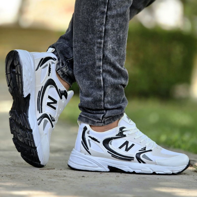 تخفیف ویژه کفش کتونی اسپرت مردانه مدل نیوبالانس  530  زیبا و بادوام رنگ سفید مشکی  با ارسال رایگان