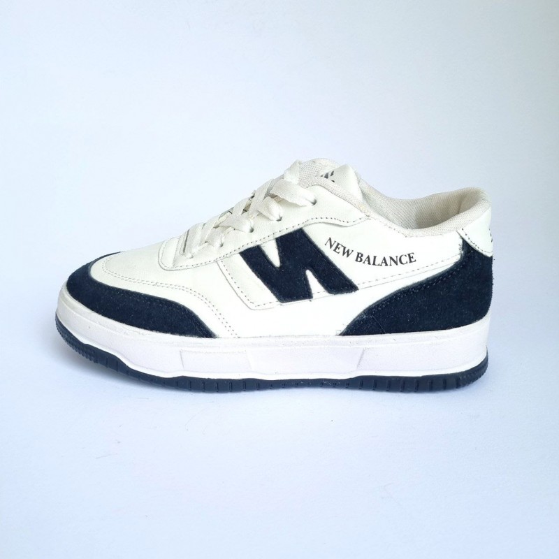 حراجی کفش کتونی اسپرت زنانه دخترانه مدل ونس طرح نیوبالانس سبک و راحت رنگ سفید مشکی  باارسال رایگان