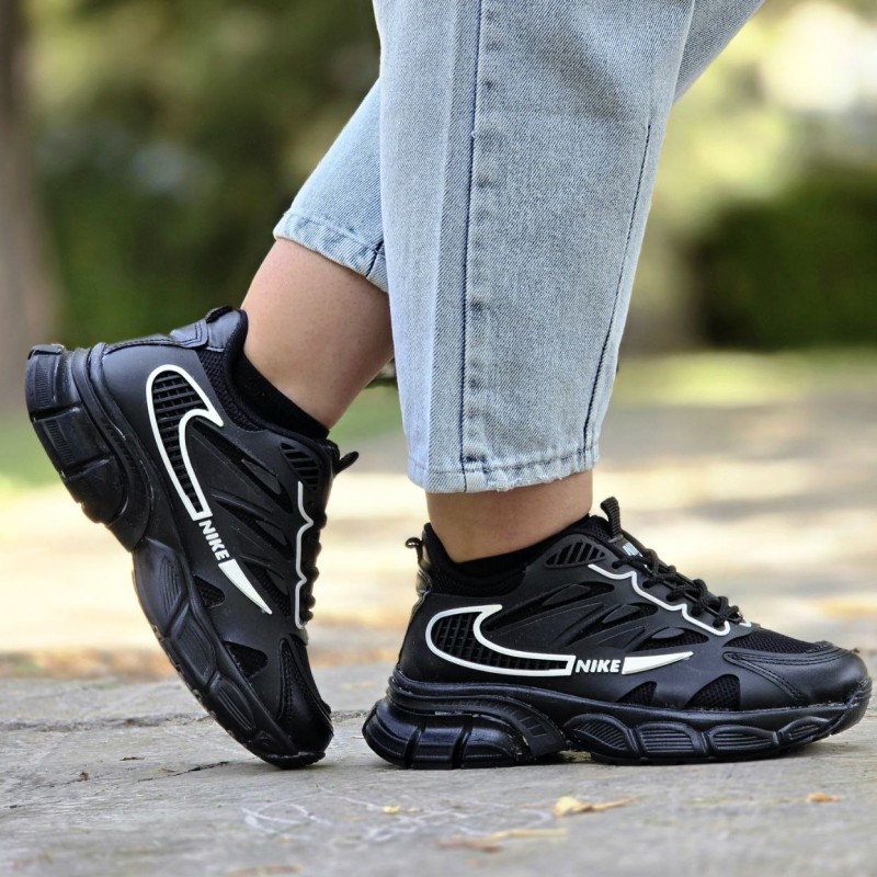 فروش جذاااب کفش اسپرت کتونی نایک برعکس زنانه زیبا و پرفروش رنگ مشکی با ارسال رایگان