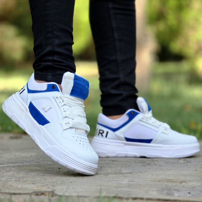 فروش جذااااب کفش اسپرت  Amiri (امیری) مردانه پسرانه شیک و به روز رنگ سفید آبی با ارسال رایگان