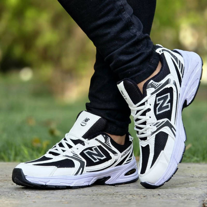 حراج ویژهههههه کفش ست اسپرت مردانه زنانه مدل نیوبالانس 530  شیک و جدید رنگ سفید مشکی با ارسال رایگان