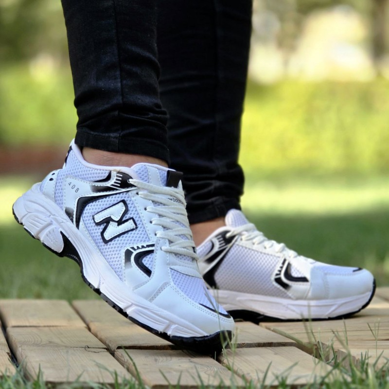 فروش فوق العاده کفش اسپرت مردانه  مدل نیوبالانس 408 پرفروش و خاص رنگ سفید مشکی  با ارسال رایگان