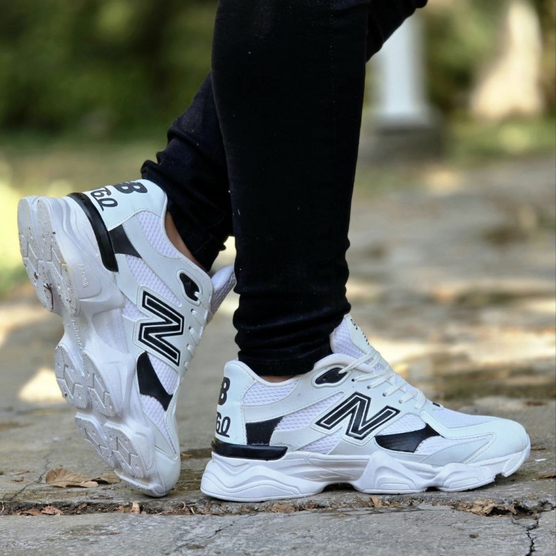 فروش  عالی کفش کتونی اسپرت مردانه و پسرانه مدل نیوبالانس 9060 پر طرفدار و جذاب  رنگ سفید مشکی  با ارسال رایگان