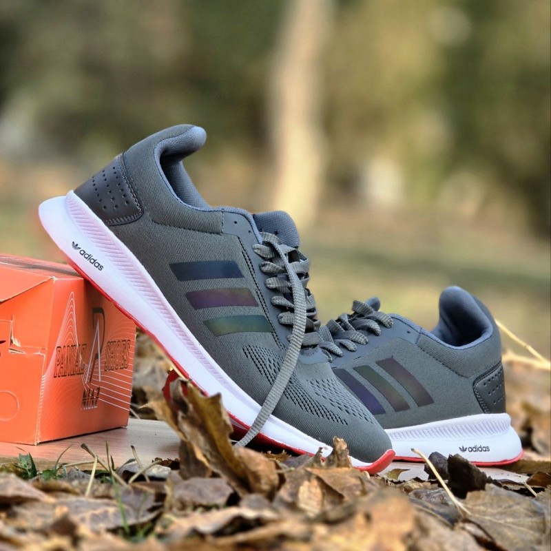 فروش ارزان کفش کتونی اسپرت مردانه و پسرانه بزرگپا مدل  آدیداس اسپیسر بی نظیر و بادوام رنگ طوسی باارسال رایگان