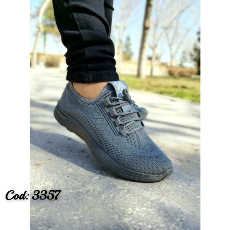کفش اسپرت کتونی مدل جورابی مناسب فصل گرما صد در صد طبی شیک مناسب پیاده روی طوسی 3357